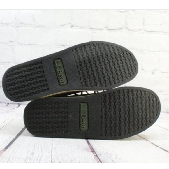 LL Bean Brown Leather Deck Dock Moccasins Loafers Boat Shoes Size 8 - Picture 9 of 9